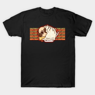 Soup Dumpling Puglie - Caution! Hot!! T-Shirt